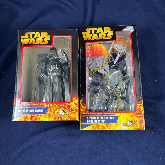 Kurt Adler Star Wars Holiday Ornaments Set - Darth Vader & 5-Piece Mini Starship - Picture 4 of 5